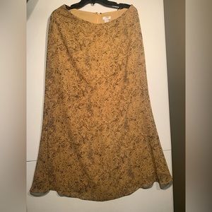 Address Maggy Maxi Skirt Women 8 Animal Print Shades of Brown Back zipper. Lined